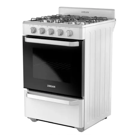 Cocina a gas Drean 56cm Blanca Easy Clean Con Parrilla CD5602AB0