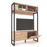 imagen de Modular Industrial para Tv hasta 50" 2 Puertas 2 Estantes Roble Nebraska Natural Delos