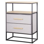imagen de Cajonera | Organizador Dalton 2 Cajones Gris Negro Madera 24218