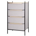 imagen de Cajonera | Organizador Dalton 4 Cajones Gris Negro Madera 232104L