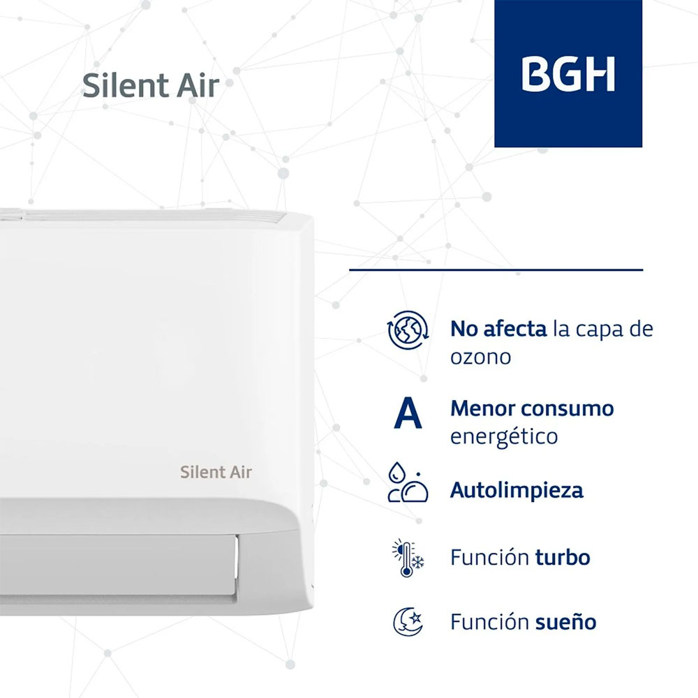 aire, aires, acondicionado, acondicionados, frio, calor, split, splits, con, tecnologia, inverter, bgh, 3500, watts, watt, 3500w, 3000f, frigorias, frigoria, 3000, a, eficiencia, consumo, energetico, energetica, clase, funcion, sleep, sueño, timer, turbo, temporalizador, silent, air, BSI35WCGT, cyber monday, cyber, monday, BSI35WCGT-1.