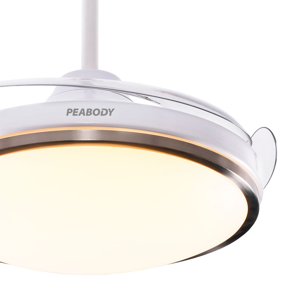 ventilador, ventiladores, de techo, retractil, peabody, blanco, 42