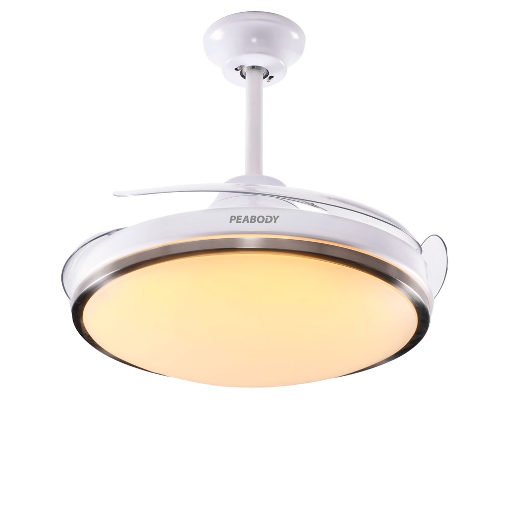 ventilador, ventiladores, de techo, retractil, peabody, blanco, 42