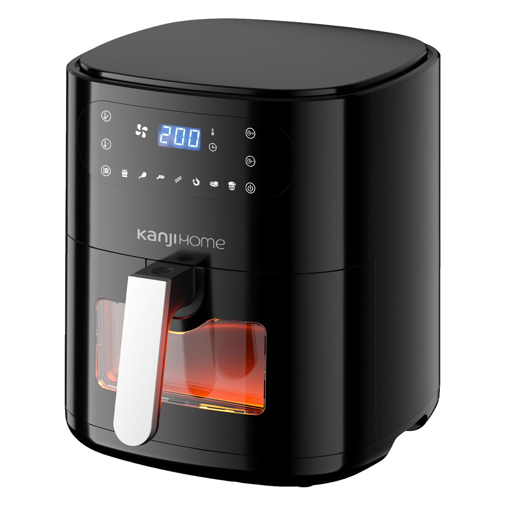 freidora, freidoras, kanji, kanjihome, de aire, sin aceite, negra, 7.5l, 1800w, KJH-1800FC.