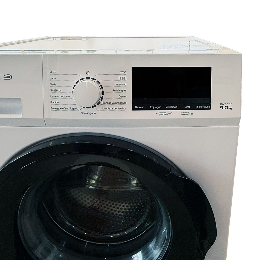 lavarropa, lavarropas, lava ropa, lava ropas, automatico, automaticos, inverter, dalton, carga frontal, frontal, digital, blanco, 9kg, 1400rpm, DA-L90-BL.